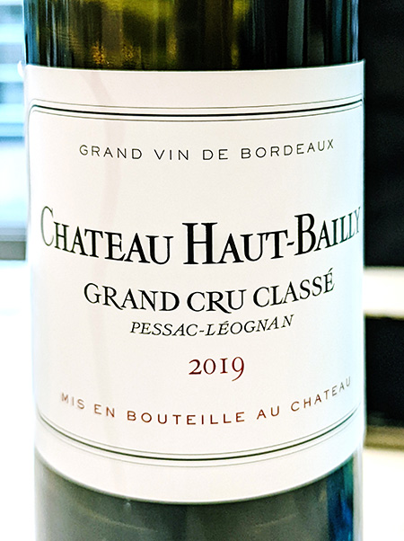 A bottle Chauteau Haut-Bailly 2019