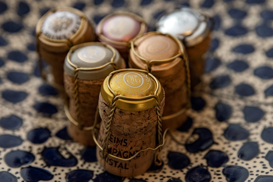Various champagne capsules from Roederer