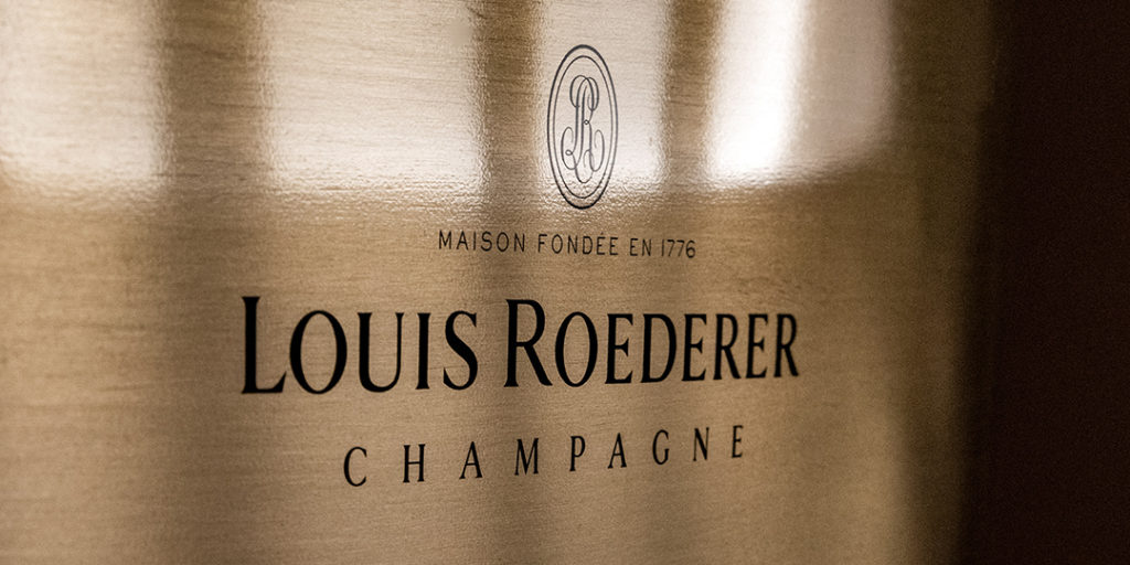 Front of a champagne cooler from Roederer