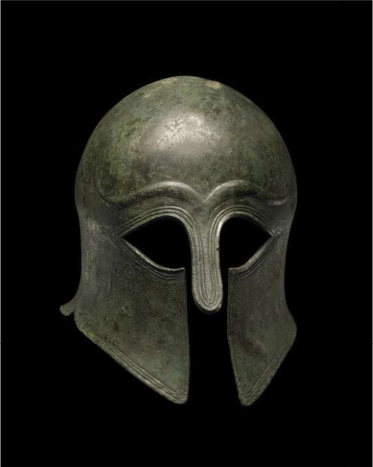 Helmet of a Spartan warrior
