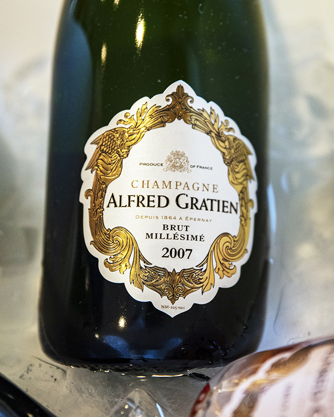 A bottle of champagne from Alfred Gratien