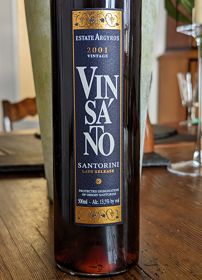 A vinsanto from Greek island Santorini